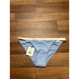 Onia Leila Blue With White Trim Bikini Bottom Woman’s Size XL NEW MSRP $95